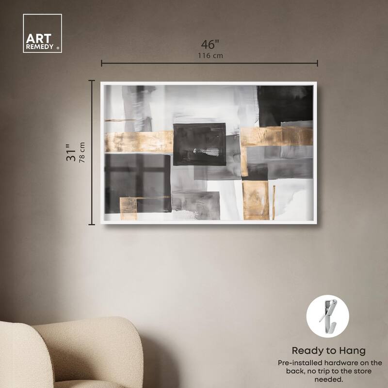 Graphite and Glimmer I Shadowbox by Art Remedy