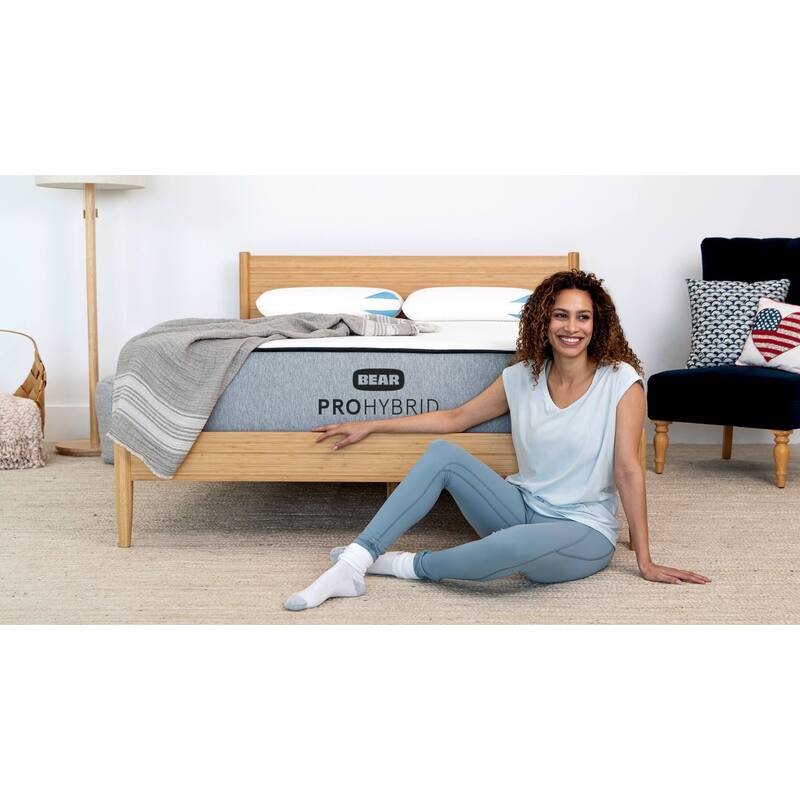 Bear Pro Hybrid Mattress with Cloud Pillow Top and 2 Free Pillows