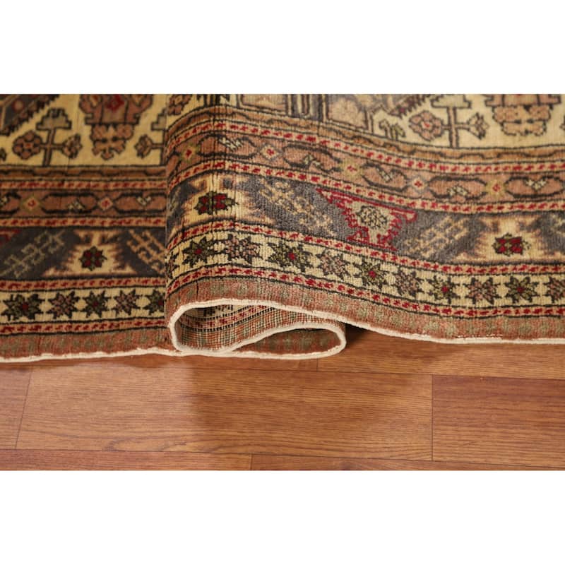 Geometric Anatolian Turkish Accent Rug Handmade Wool Carpet - 3'4" X 6'0"