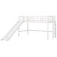 preview thumbnail 9 of 24, White Twin Low Loft Bed with Removable Slide and Vertical Ladder