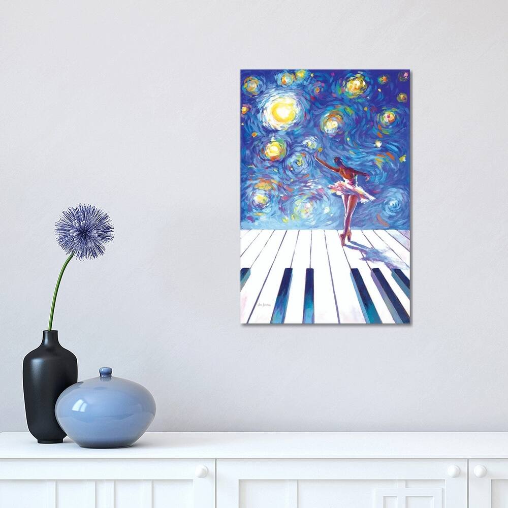 iCanvas "Van Gogh's Ballerina Reaching For The Stars" by Leon Devenice Canvas Print