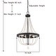 preview thumbnail 6 of 29, Cauhu 4-light Farmhouse Coastal Beaded Empire Chandelier for Dining Room - 16'' W x 16'' D x 27'' H