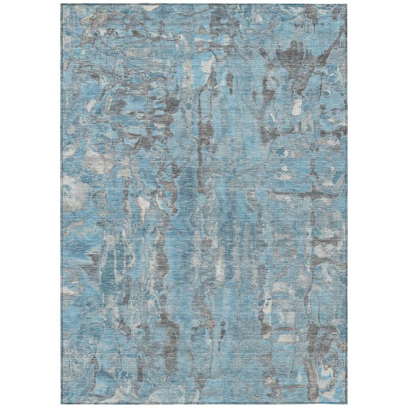 HomeRoots Abstract Transitional Rectangle Outdoor Rug