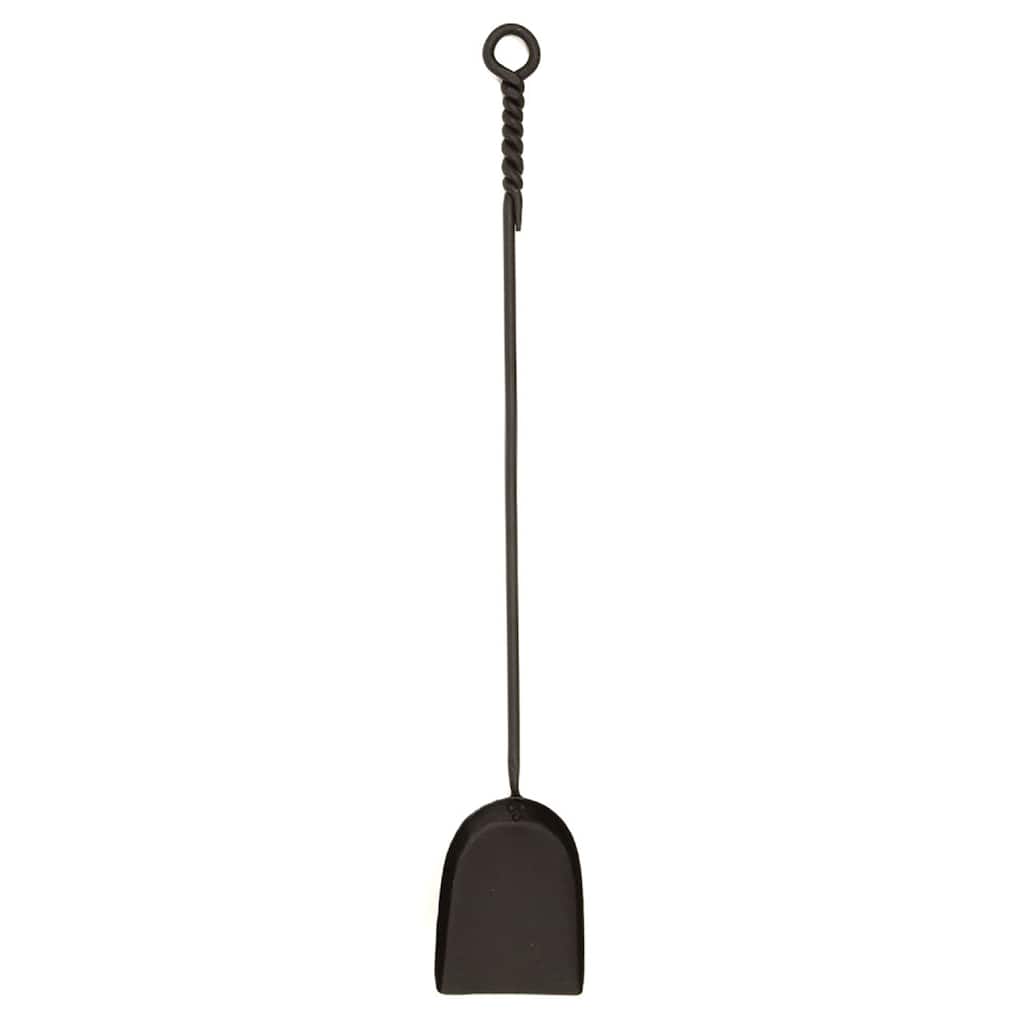 Achla Designs Extra Long Rope Design Fireplace Shovel, 36 Inch Tall, Black