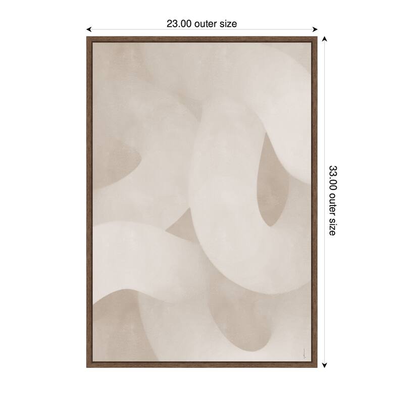 Kate and Laurel Organic Movement by Gabrielly Guedes Framed Canvas Wall Art Print