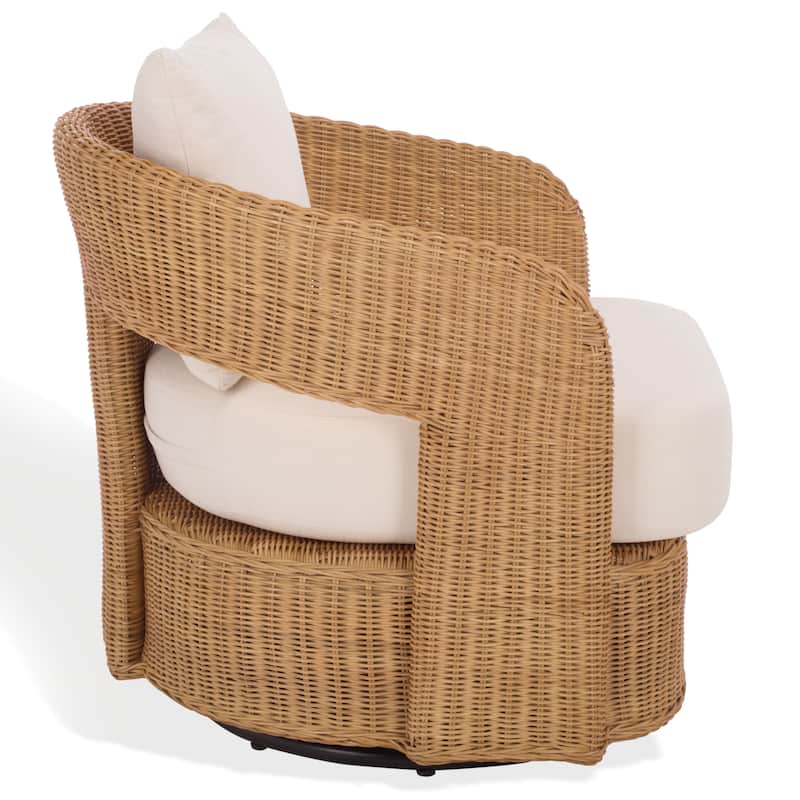 SAFAVIEH Couture Leanna Rattan Swivel Chair - 31"W x 30"D x 29"H
