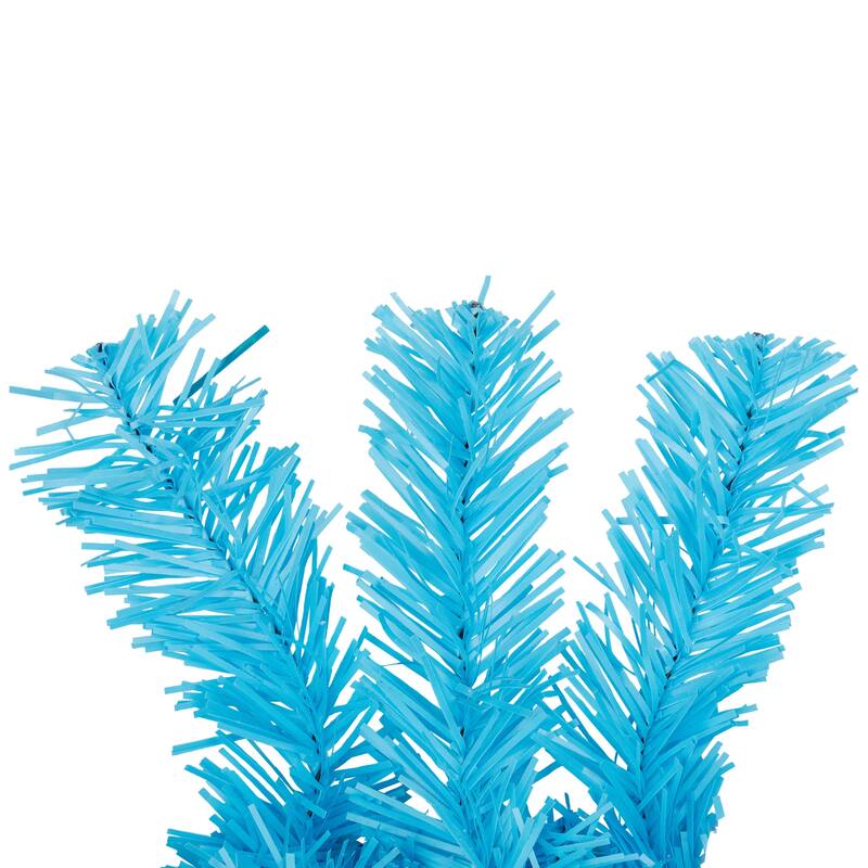Pre-Lit Artificial Pine Christmas Garland - 9' - Sky Blue - Clear Lights