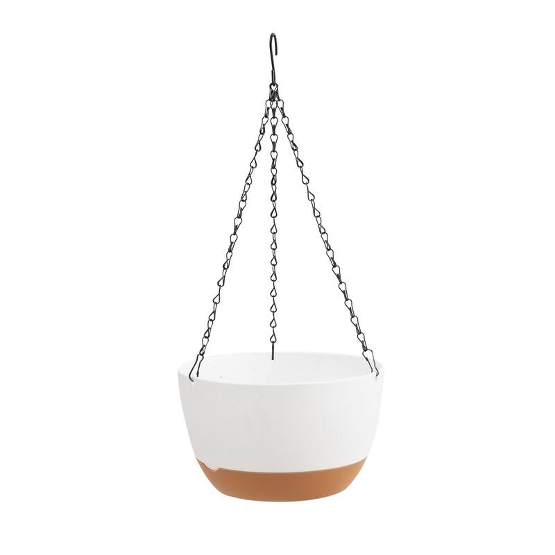2-Pack 10" Self-Watering Hanging Planters with Drainage Holes - 9.84 x 9.84 x 5.91 in