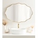preview thumbnail 1 of 15, Kate and Laurel Viona Oval Scalloped Mirror