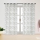 preview thumbnail 4 of 4, Keisha Floral Embroidered Grommet Window Curtain Panel, 54x84 Inches - 54x84 Inches Beige/Hunter Green