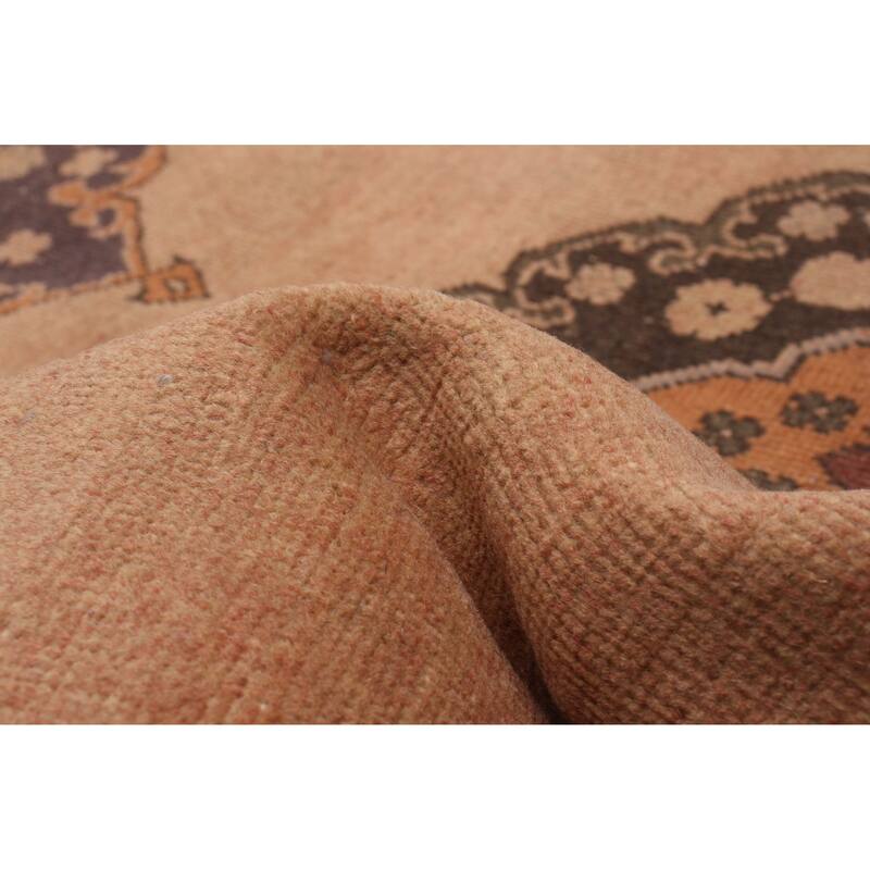 ECARPETGALLERY Hand-knotted Antalya Vintage Tan Wool Rug - 3'9 x 11'10