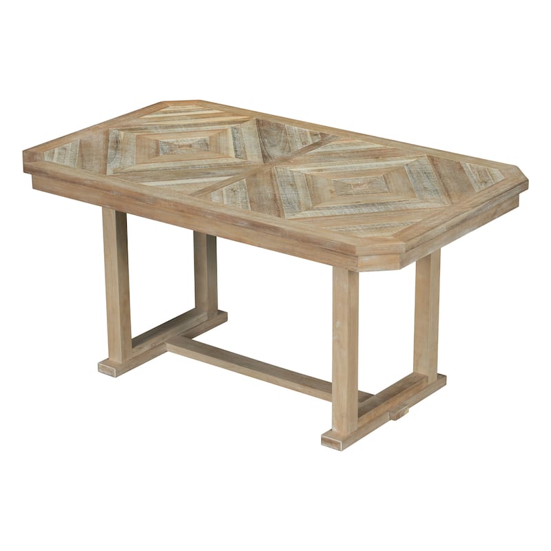 6-Piece Dining Set with Wood Grain Pattern Tabletop and Soft Cushion Chairs