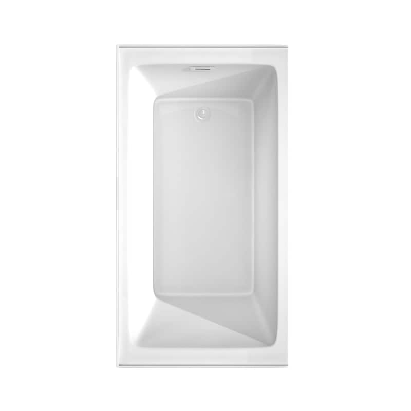 Wyndham Collection Grayley 60" Three Wall Alcove Acrylic Soaking Tub