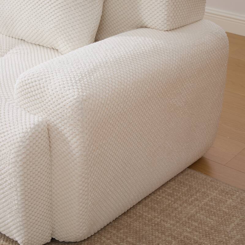 73" Modern Modular Sectional Sofa Loveseat, 2 Seater Tufted Comfy Cloud Tufted Floor Convertible Couch with 2 Pillows