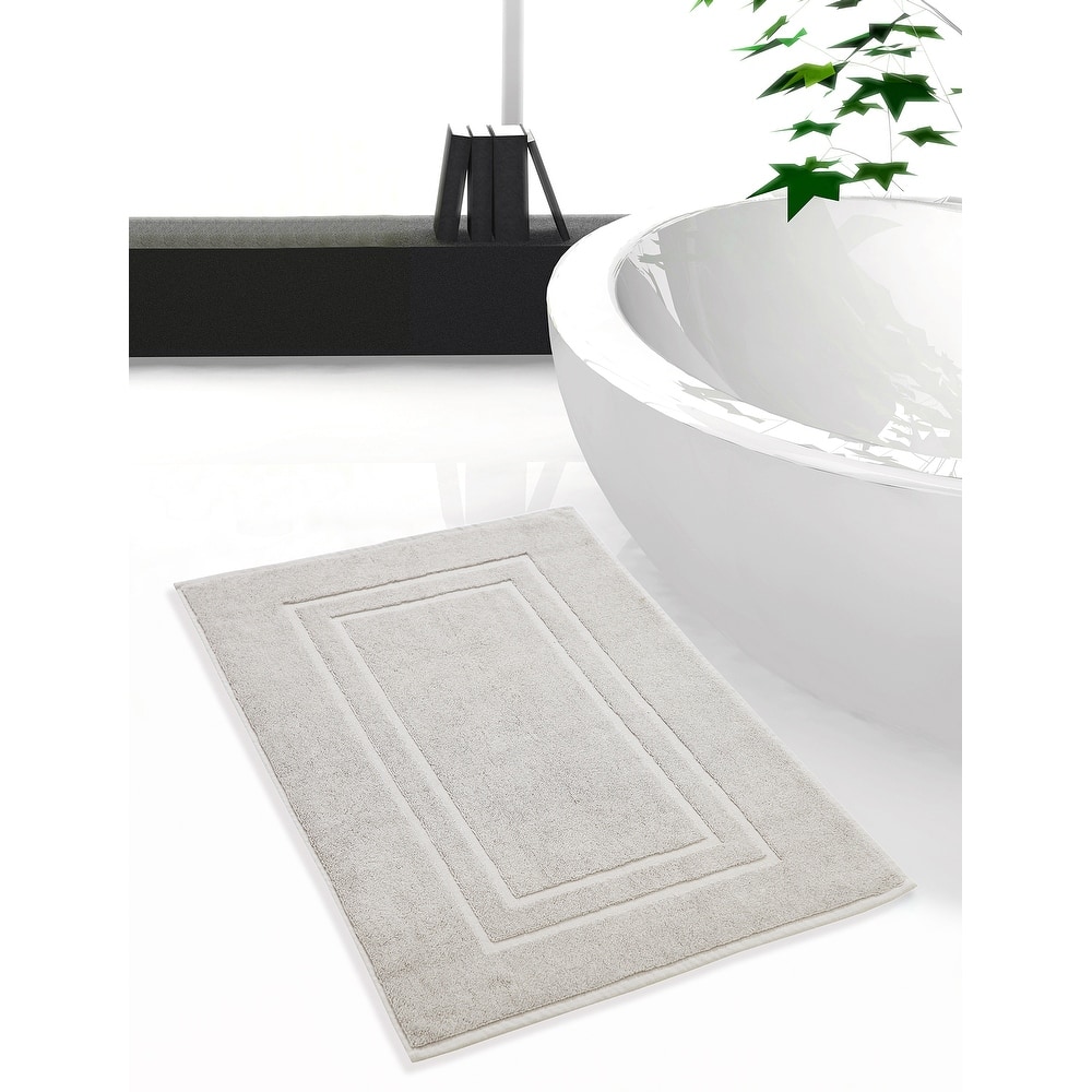Cotton Terry Absorbent 900 GSM Cotton Bath Mat - (Set of 2)