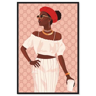 Her Stylish Coffee Look Canvas by Art Remedy