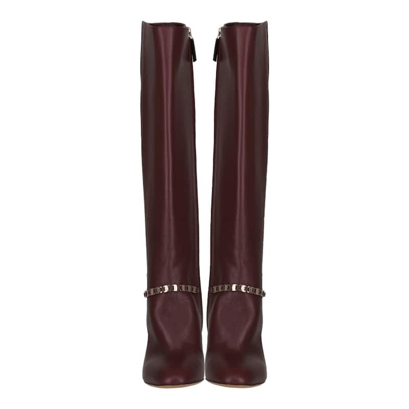 Ferragamo Triba Leather Knee-High Boots