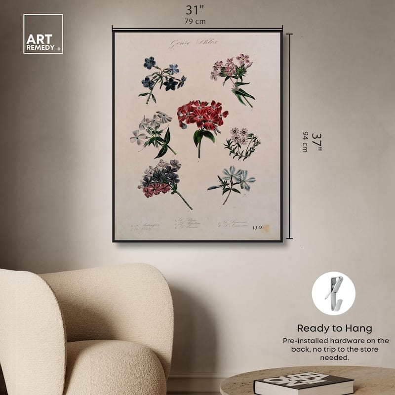 Seven Flowering Plants Canvas by Art Remedy