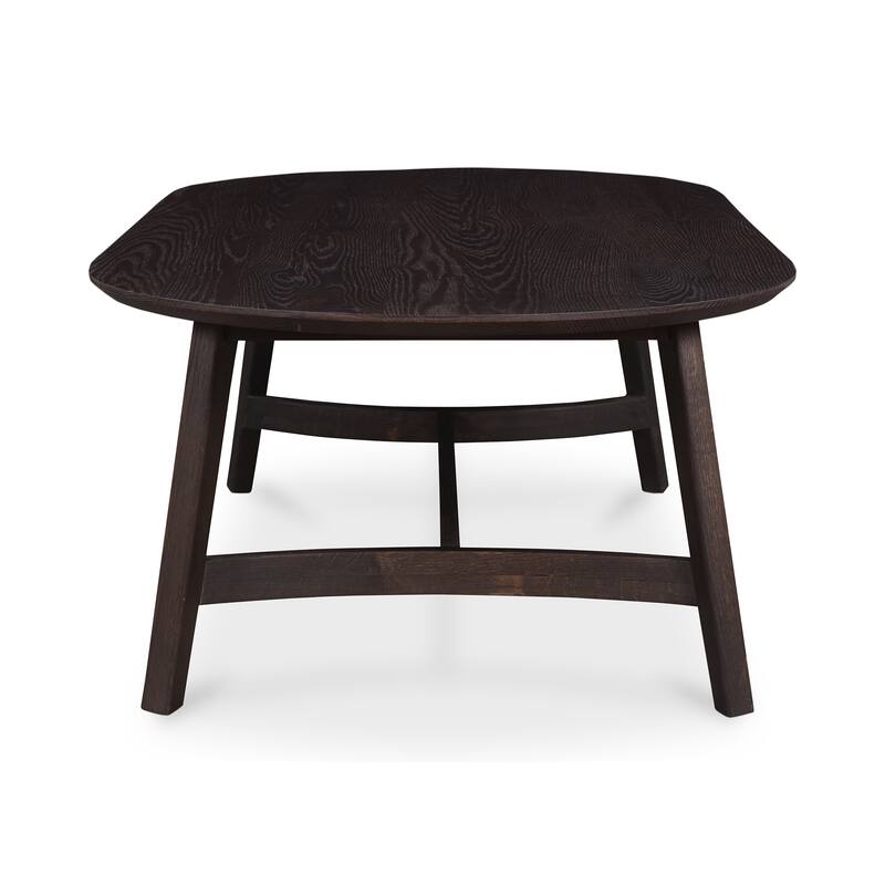 Aurelle Home Tyier Mid-Century Modern Solid Oak Coffee Table - 54" W x 17" H x 28" D