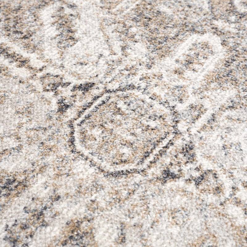Hauteloom Manhattan Machine Washable Oriental Persian Medallion Vintage Distressed Area Rug