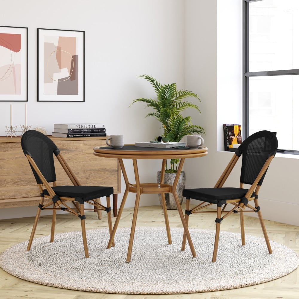Bistro Table & 4-Chair Set with Metal Frames