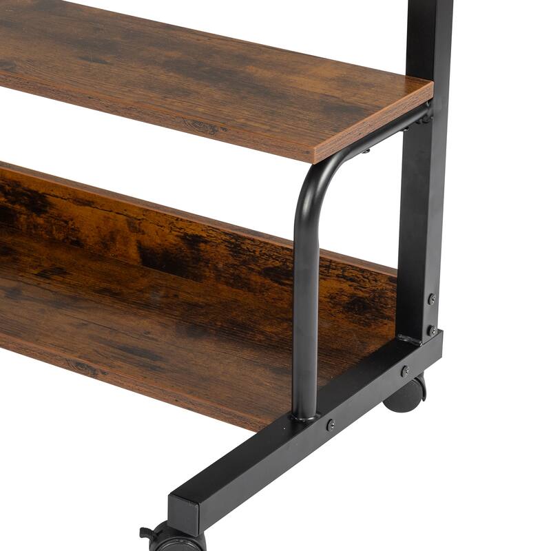 Adjustable Height Computer Desk with USB Ports and AC Outlets for Home Office and Study Workspace
