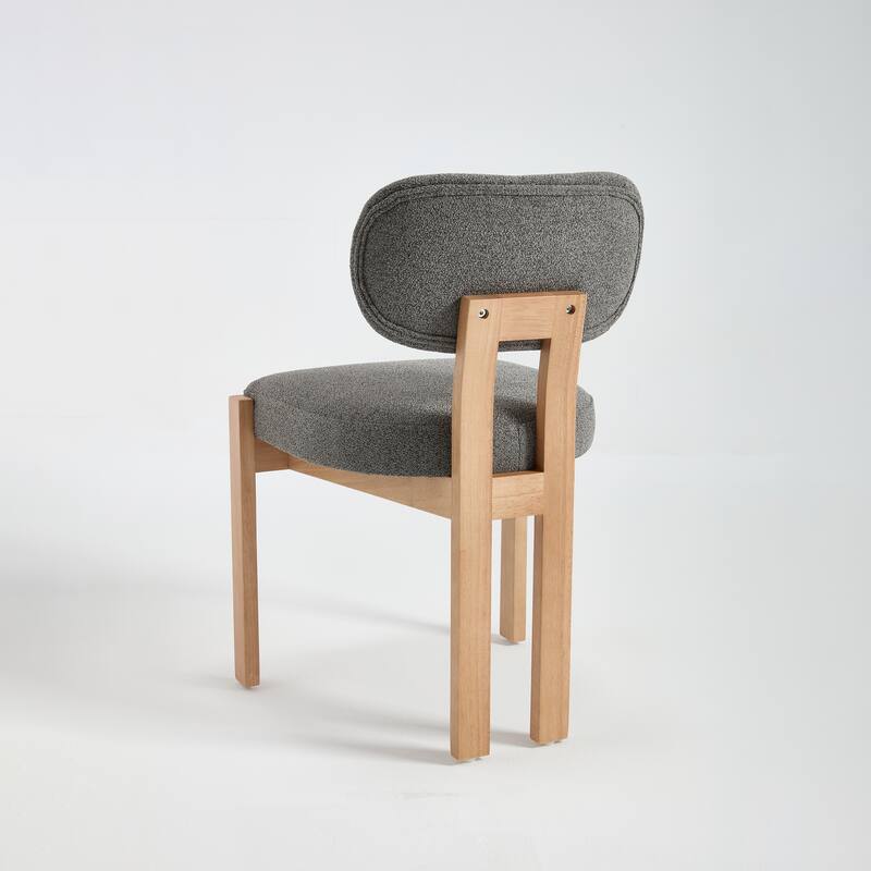 Wooden Dining Chairs Set of 2 , Fabric Upholstered Side Chair Farmhouse Kitchen Chairs for Dining Room, Breakfast Area