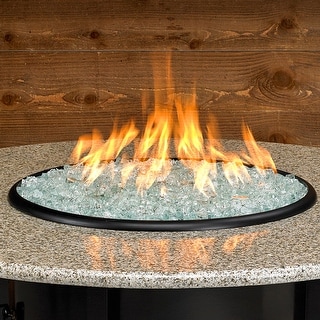 Premium Sunlight Fiberglass Round Gas Fire Pit Table with ...