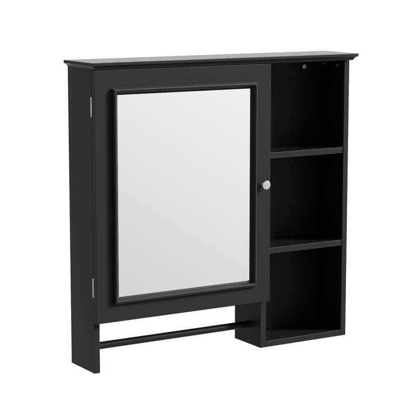 Wall-Mounted Bathroom Storage Cabinet with Large Mirror Door