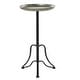 preview thumbnail 6 of 19, Grey Metal Vintage Eclectic Farmhouse Round Pedestal End Accent Table