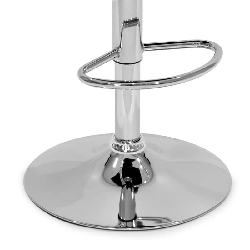 Adler Faux-leather and Metal Adjustable-height Bar Stool (Set of 2)