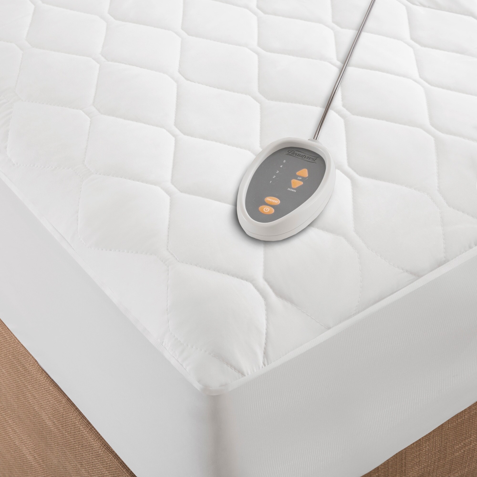 Beautyrest King/ California King Size Heated Electric Mattress Pad - White  - On Sale - Bed Bath u0026 Beyond - 6421878