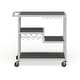 preview thumbnail 2 of 8, SEI Furniture Glenn White Metal Bar Cart