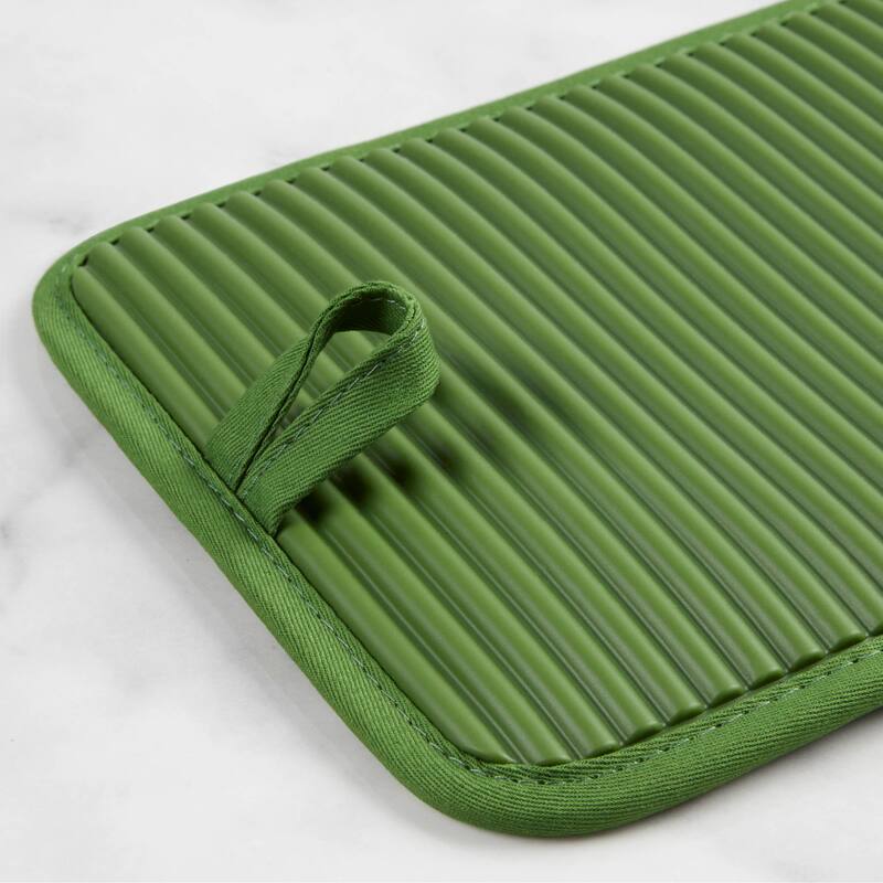 KitchenAid Ribbed Soft Silicone Pot Holder 2-Pack Set, 7"x9"
