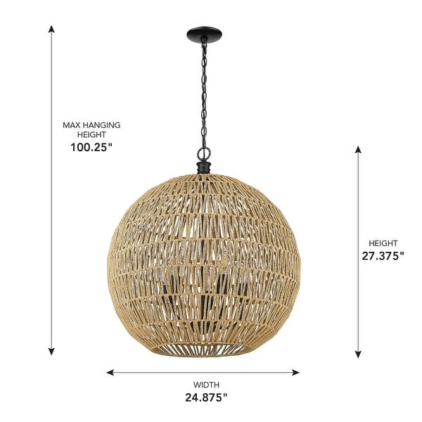 dimension image slide 1 of 4, Golden Lighting Florence 5-light Pendant in Matte Black