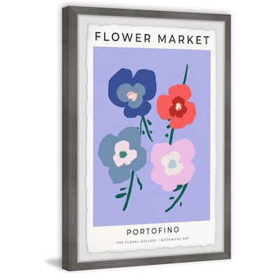 'Flower Market Portofino' Framed Painting Print