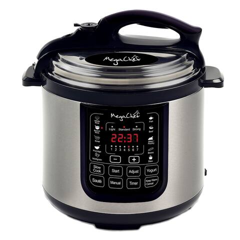 8 Quart Electric Pressure Cooker with 13 Pre-set Multi Function Features