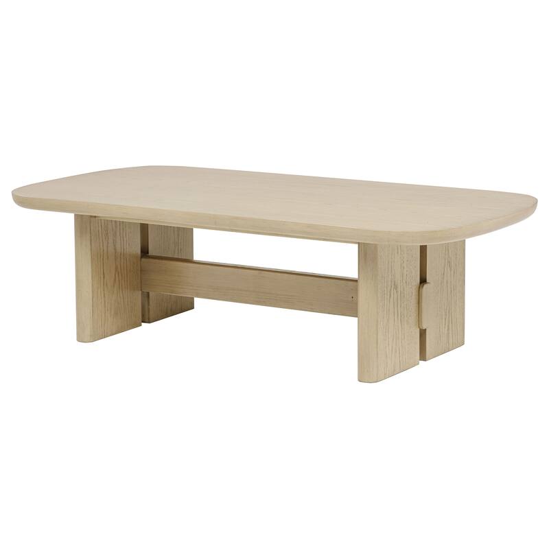 Kailani Coastal Rectangular Cocktail Coffee Table Beige Oak
