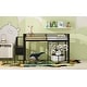 preview thumbnail 5 of 10, Twin Metal Low Loft Bed with Storage Staircase, Guardrails and Iron Mesh, Black