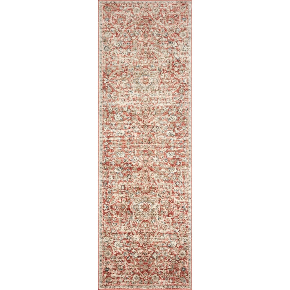 Alexander Home Valeria Distressed Botanical Area Rug