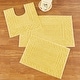 preview thumbnail 8 of 11, 3-Piece Diamond Border Skid-Resistant Bath Rug Set Soft Yellow