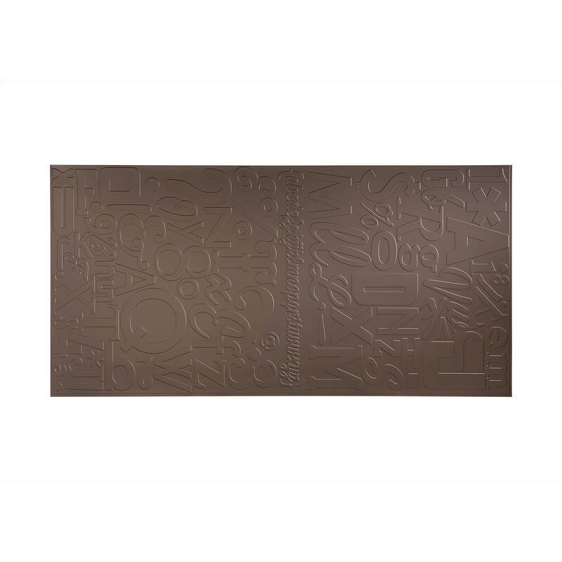 FASÄDE Alphabet 4-foot x 8-foot PVC Wall Panel in Argent Bronze - Brown - 4 x 8
