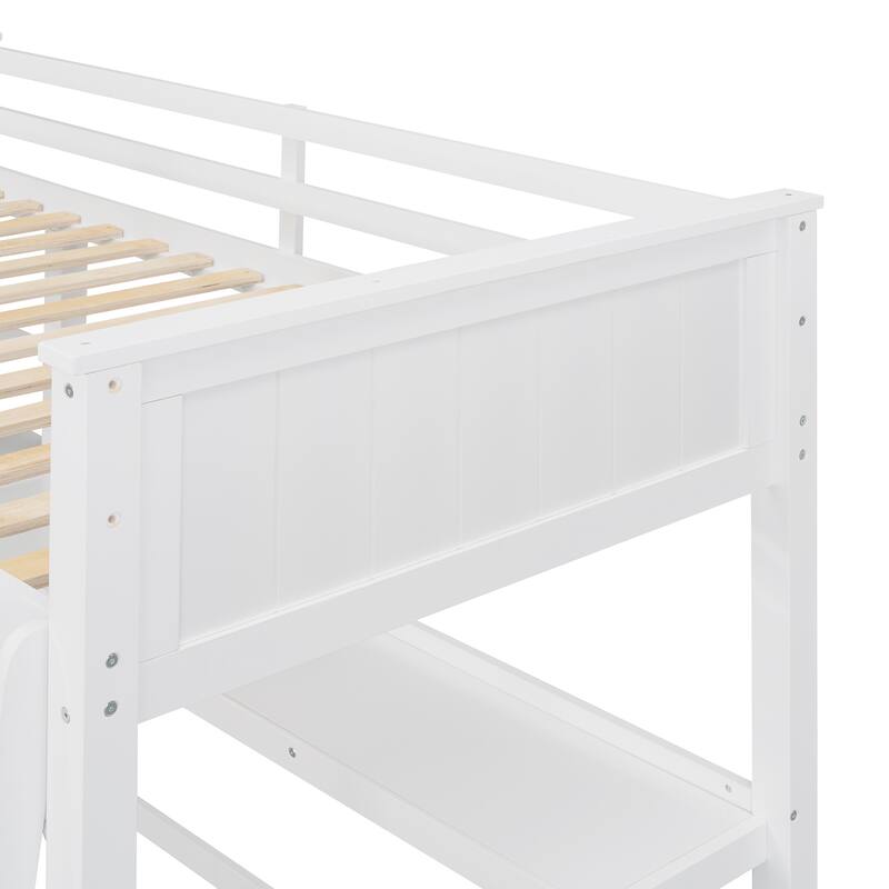 Twin size Loft Bed with Drawers and Desk