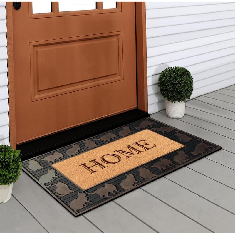 A1HC Highly Durable Decorative Rubber and Coir Molded Doormat