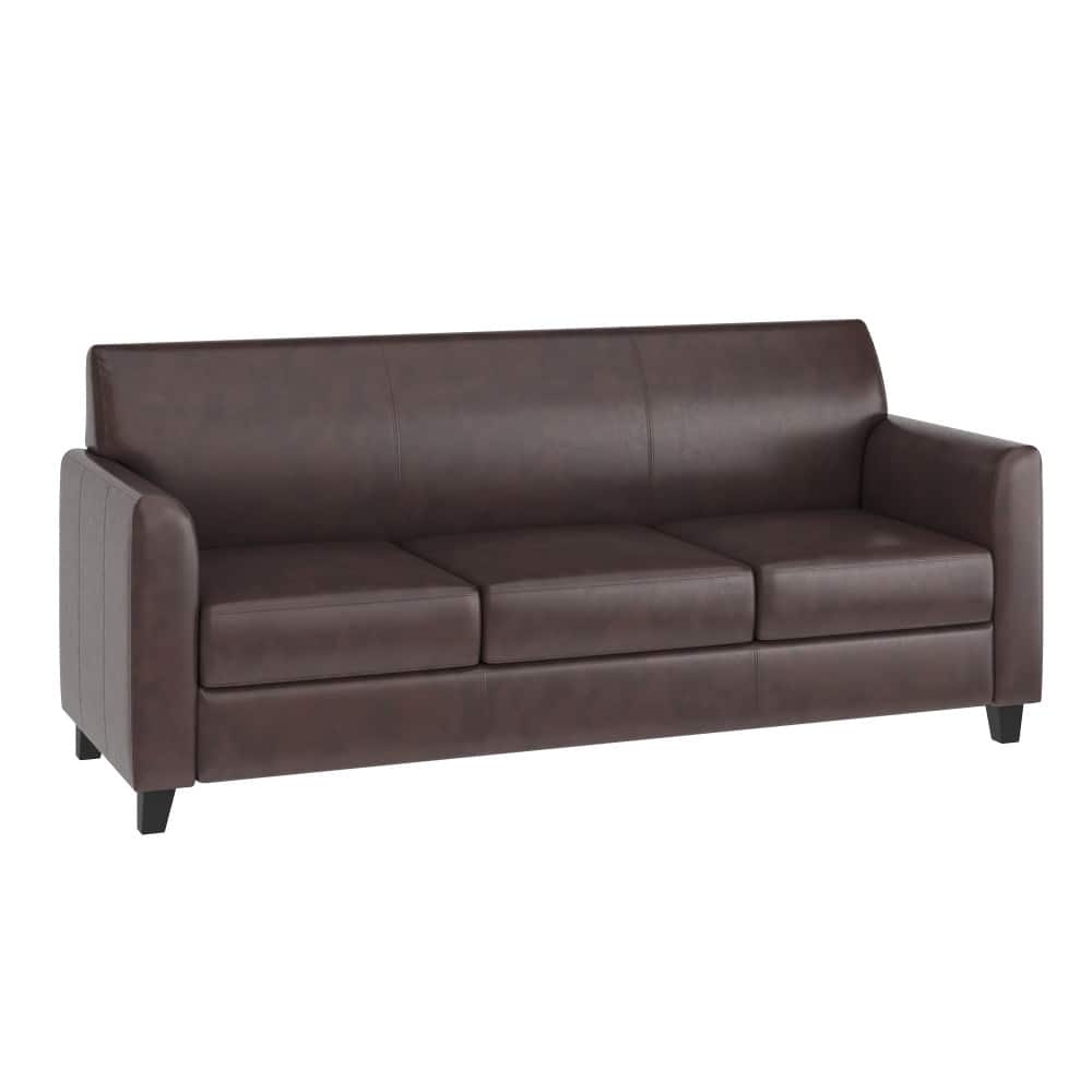 LeatherSoft Sofa with Clean Line Stitched Frame - 70"W x 29"D x 32.25"H