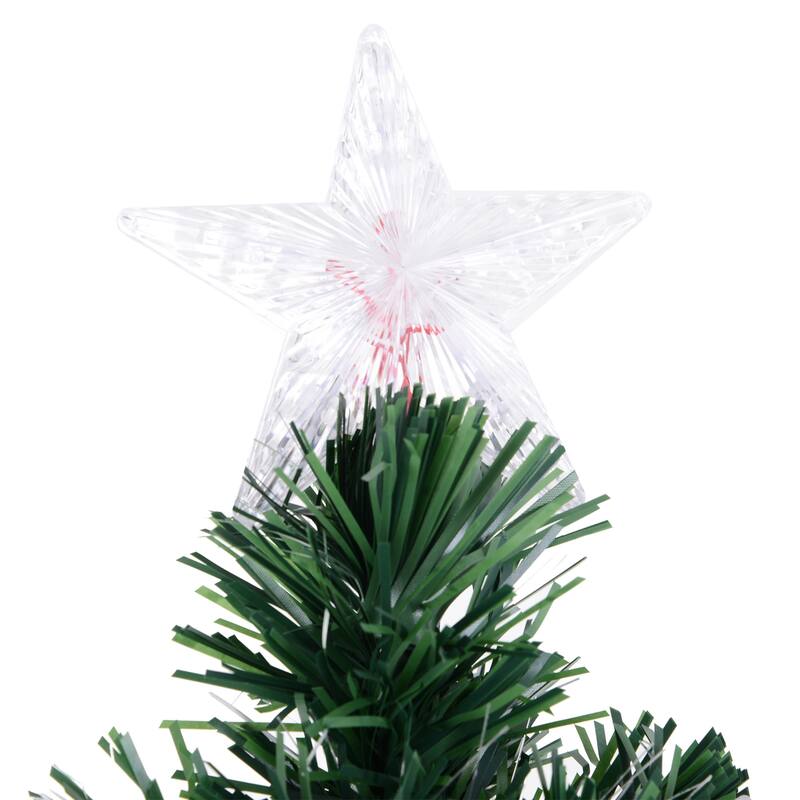 HOMCOM 6 ft. Prelit Artificial Christmas Tree with Stand, Colored Christmas Tree