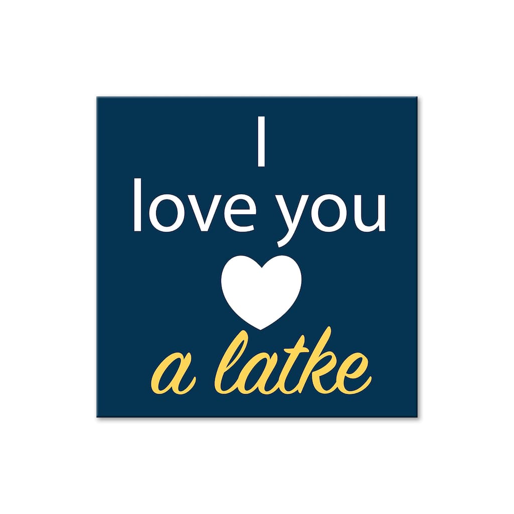Ready2HangArt 'I Love you a Latke II' Hanukkah Canvas Wall Art