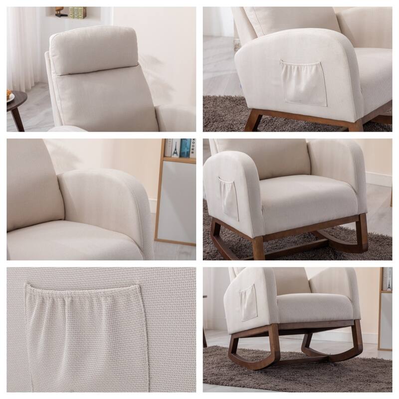 Living Room Comfortable Rocking Chair Living Room Chair - 39.70'' H x 27.16'' W x 37'' D