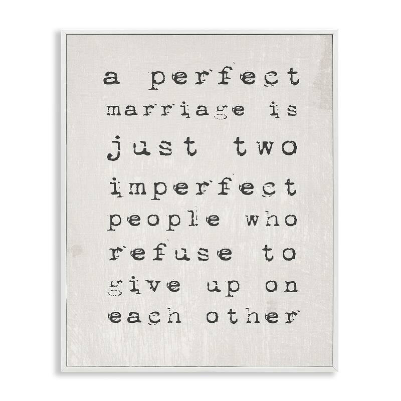 A Perfect Marriage Framed Wall Art - 24 x 30 - Wood - Black