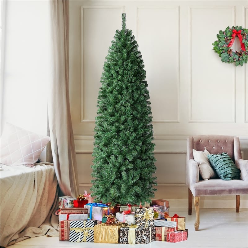 Yaheetech 6Ft/7.5FT Unlit Artificial Kingswood Fir Christmas Tree